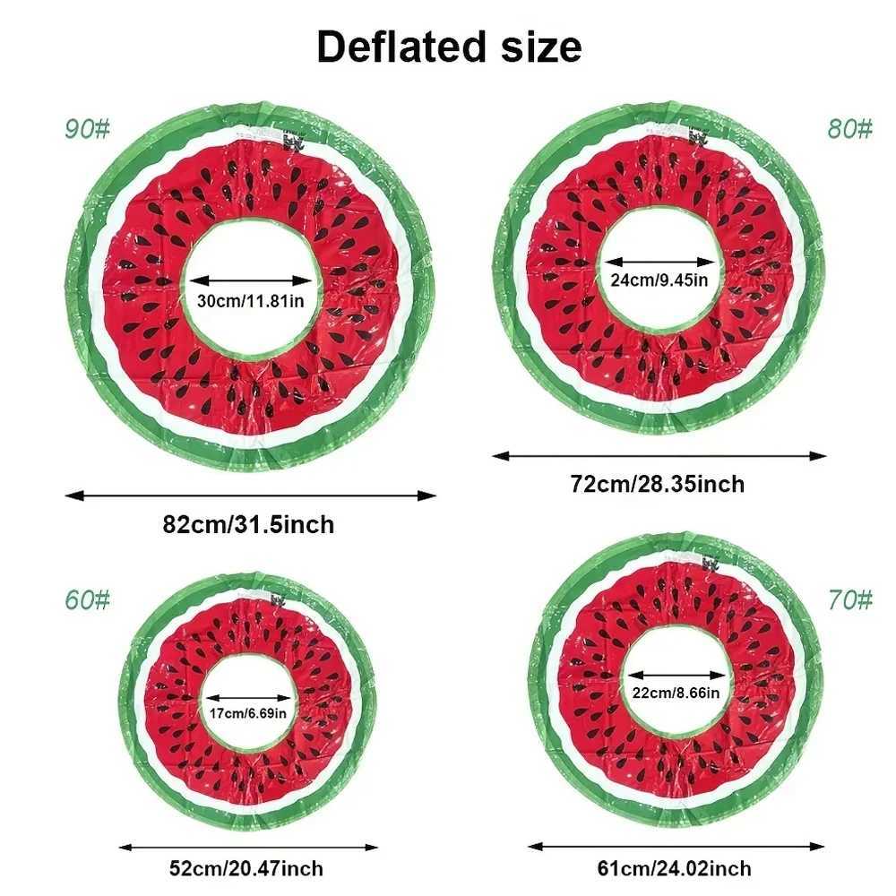 1pc Inflatable Watermelon Swim Circle Summer Swimming Pool Party Water Floating Swimming Ring Accessories Gift M260316