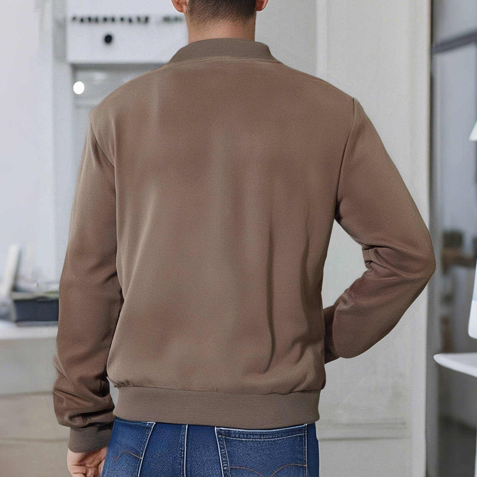 American Style Men's Suede Jacket Spring And Autumn Fashion Casual Zipper Designer Jacket Long Sleeve Cardigan Coat