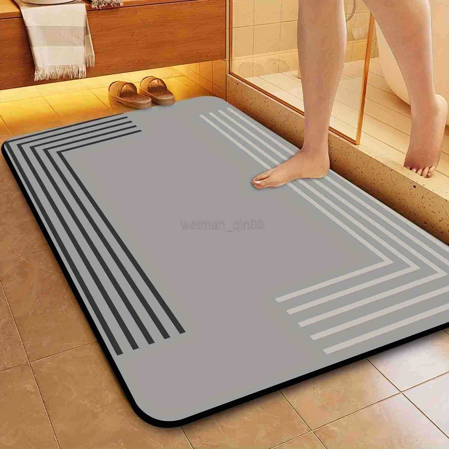Diatom Mud Bath Blanket Absorbent Bath Mat Anti Slip Diatom Bathroom Floor Mat Easy To Clean Entrance Mat H260316
