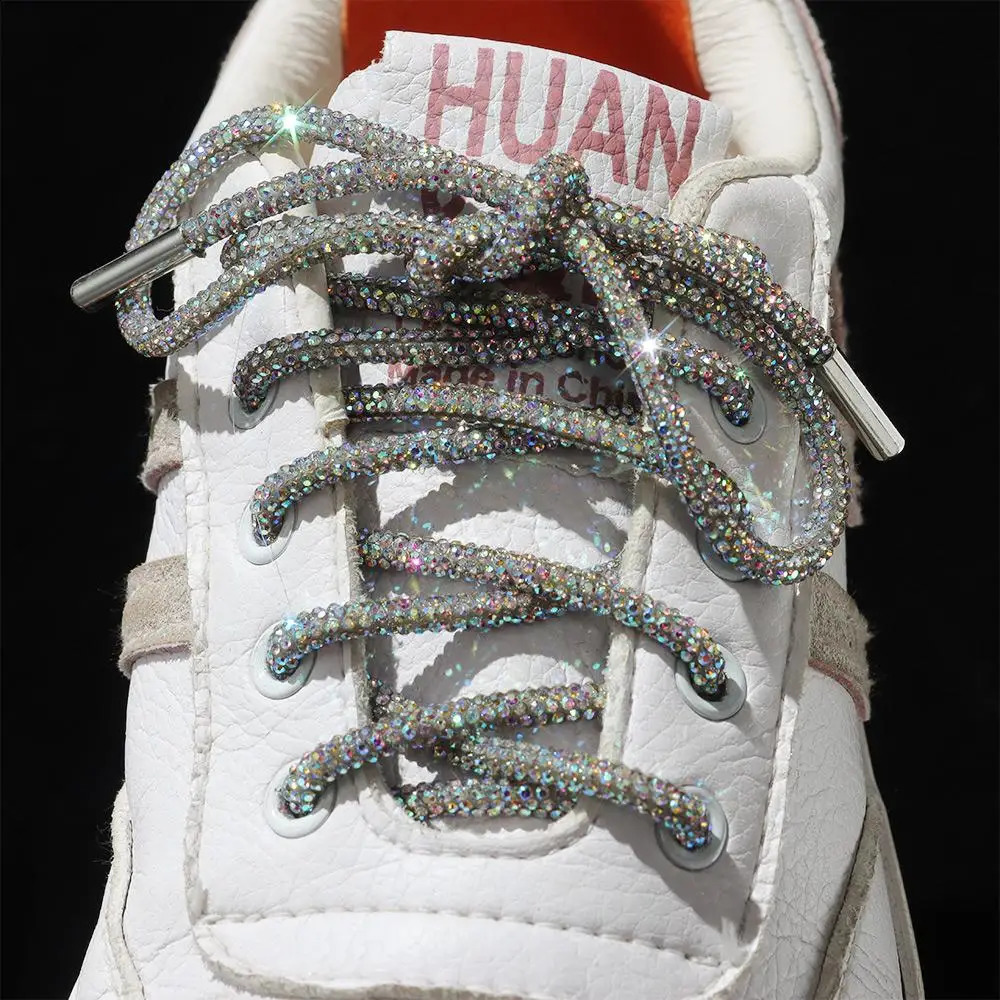 1Pcs Rhinestone Shoelaces Diamond Shoe Laces Sneakers Laces Shoes DIY Strings Women Round Shoelace 100120140160CM 260313