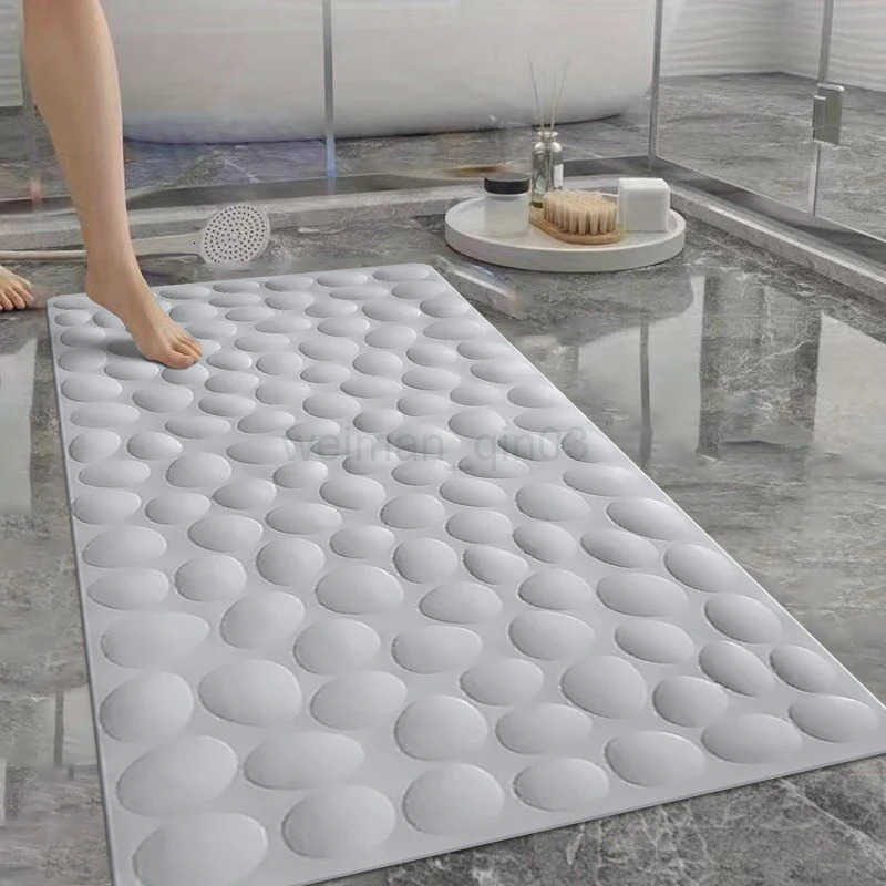 Long bathroom with suction cup non-slip mat toilet plastic floor mat shower room waterproof dirt-resistant massage mat H260316