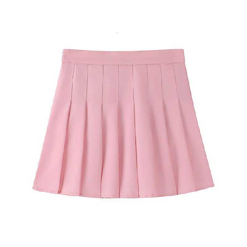 1pcs Spring Summer Womens Mini Skirts s Pleated Skirts Lady High Waist Cute Pink Skirt Student Short Skirt JK Uniform Skirts M260316
