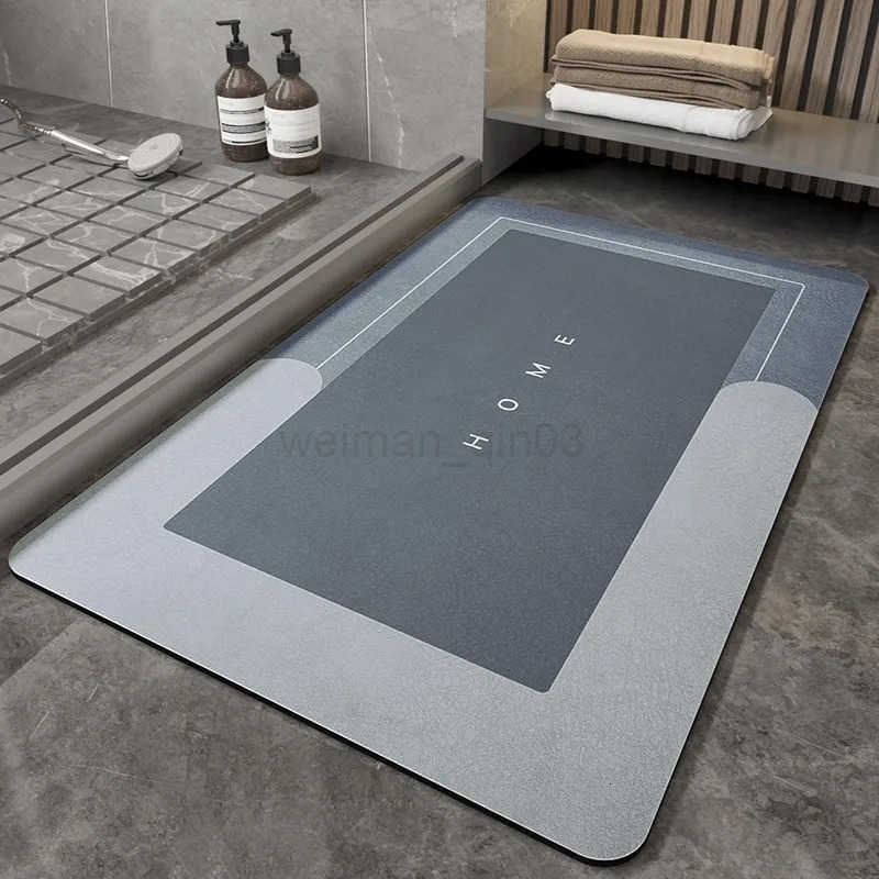 Diatom mud absorbent mat floor mat bathroom toilet kitchen door thickened non-slip quick-drying foot mat door mat H260316