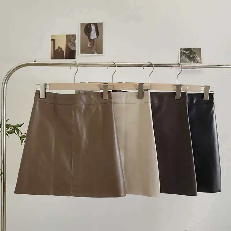 Summer New High Waist Zipper Solid Short Skirt Women Y2K Aesthetic Casual Slim Wrapped Hip Skirt All Match Sexy Female Clothes M260316