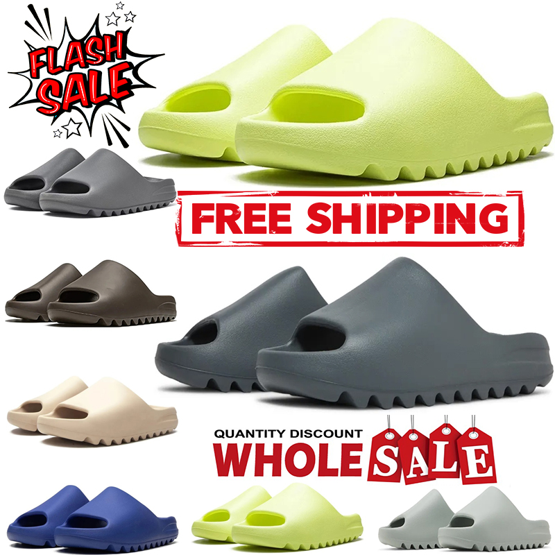 Free shipping Slides Men Women Slippers Bone Core Onyx Ochre Pure Cream Clay Black Sandal Slide Slipper Sandals 36-48