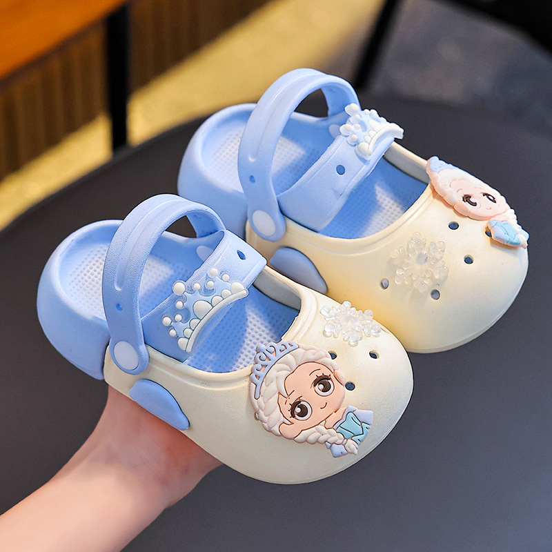 Children's EVA Clogs Cute Snow Decor Non-slip Sole Kids Outdoor Beach Pool Slippers Summer Casual Sandals Breathable Garden Shoes Free shipping