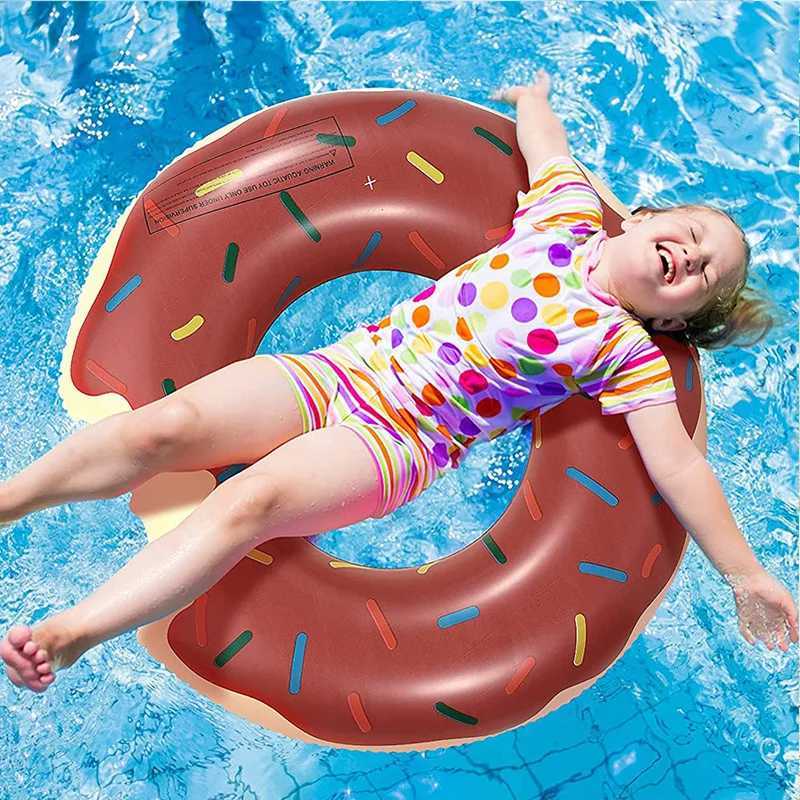 OPHIDIAN Childrens swimming ring cartoon donut swimming ring water park adult pvc inflatable swimming ring M260316