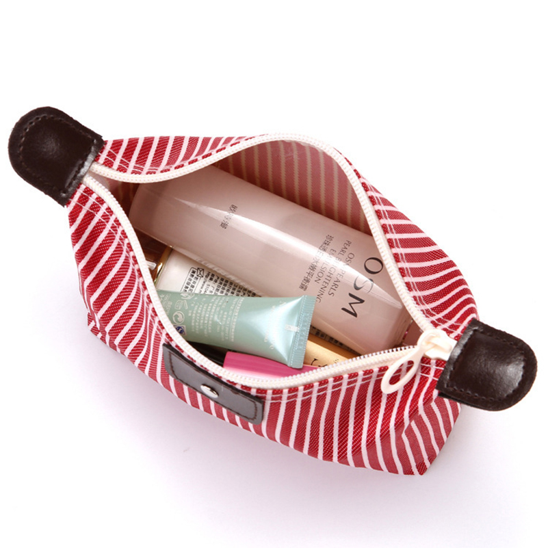 OC-Chery 630001 Cosmetics Storage Bag Stripe Print Pattern Polyester Waterproof Cloth Hand-held Small Bag Wholesale Customize - view 9