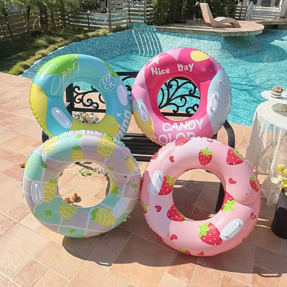 Rooxin Adult Swim Ring Pool Float Swim Tube Thickened Inflatable Swimming Ring Tube Water Park Swimming Circle For Adult Teen A02 M260316