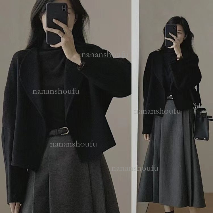 2026 Luxury Double Sided Cashmere Designer Jacket Hepburn Style Fashionable Short Thickened Wool Coat Autumn/winter Trendy Essential Women's Smal