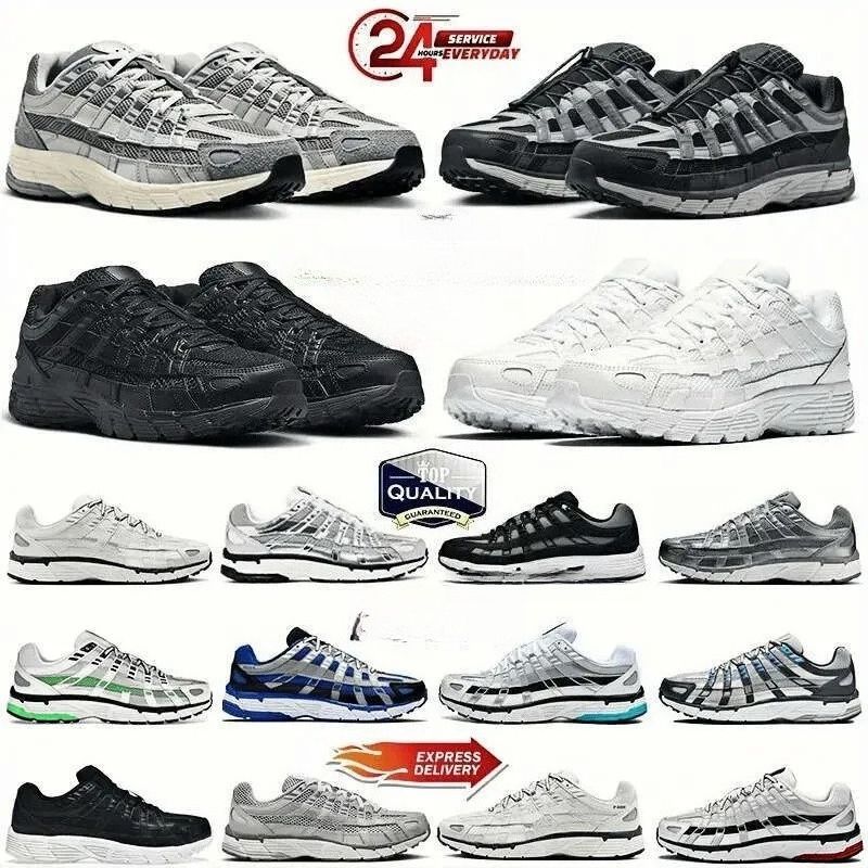 Casua lDesigner Running Shoes P6000 P 6000 Designer for Men Women Sneakers Triple Black White Khaki Wolf Grey Metallic Sier Racer Blue Womens Outdoor Sports
