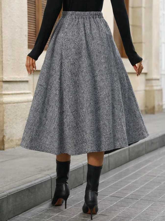 Ladies Elegant Elastic Waist Skirt M260316