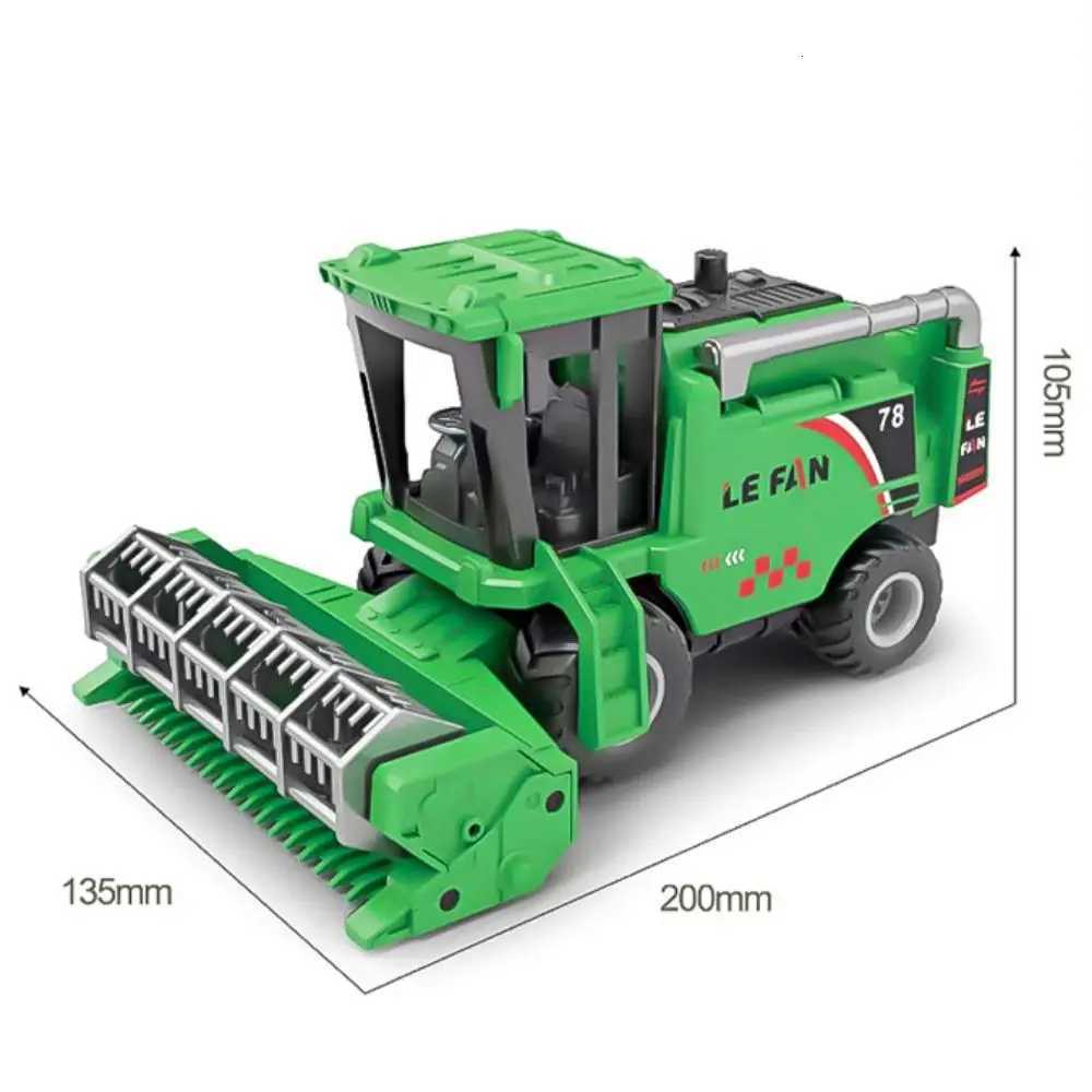 High Simulation Farm Tractor Toy Inertial Driving Movable Joint Harvester Truck Model Vehicle Toy Educational Farm Truck Toy Y260316