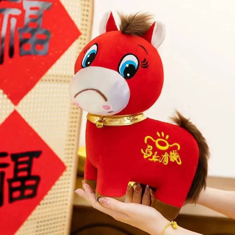 Chinese Pony Pillow Plush Toy Year of the Horse Mascot Doll 2026 Corporate Gift Foal Plush Toy