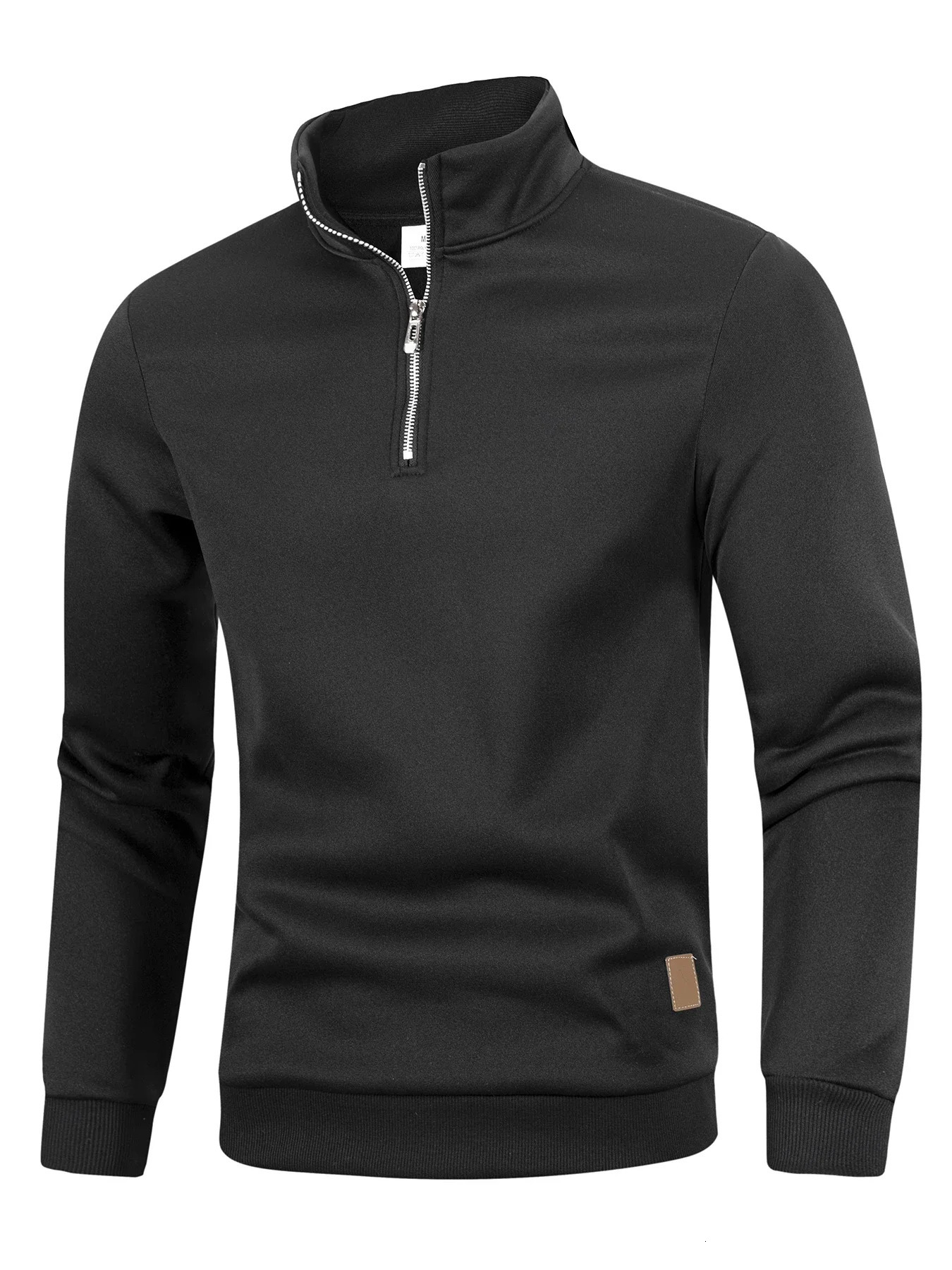 Mens Quarter Zip Up Long SleeveSlim Fit Lightweight Mock Neck Pullover Casual Sweaters Half Turtleneck Cozy Outdoor Streetwear 260313