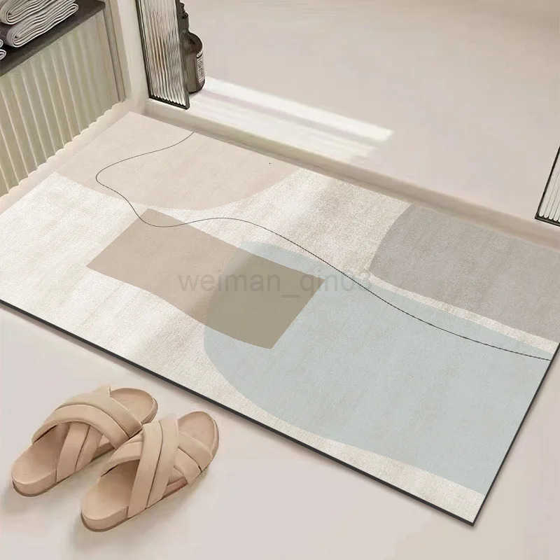 Minimally modern bathroom floor mat absorbent anti slip bathroom door diatomaceous earth quick drying shower floor mat H260316