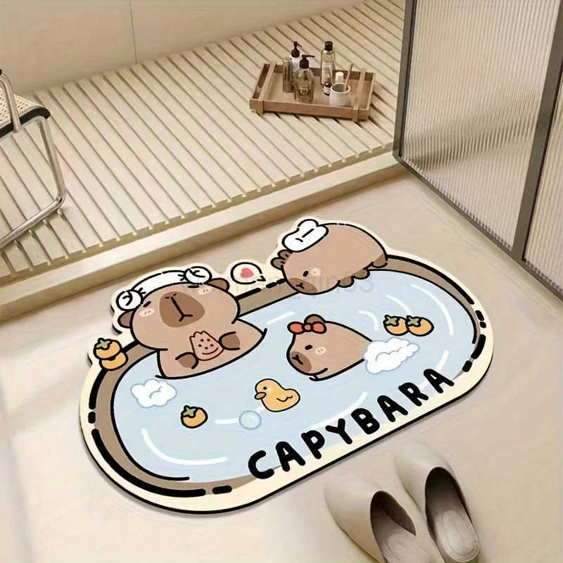 VIKAMA Cute Cartoon Bear Carpet Kitchen Rug Doormat Welcome Mat Bathroom Mat Rug For Bedroom Carpet For Live Room Home Dec H260316