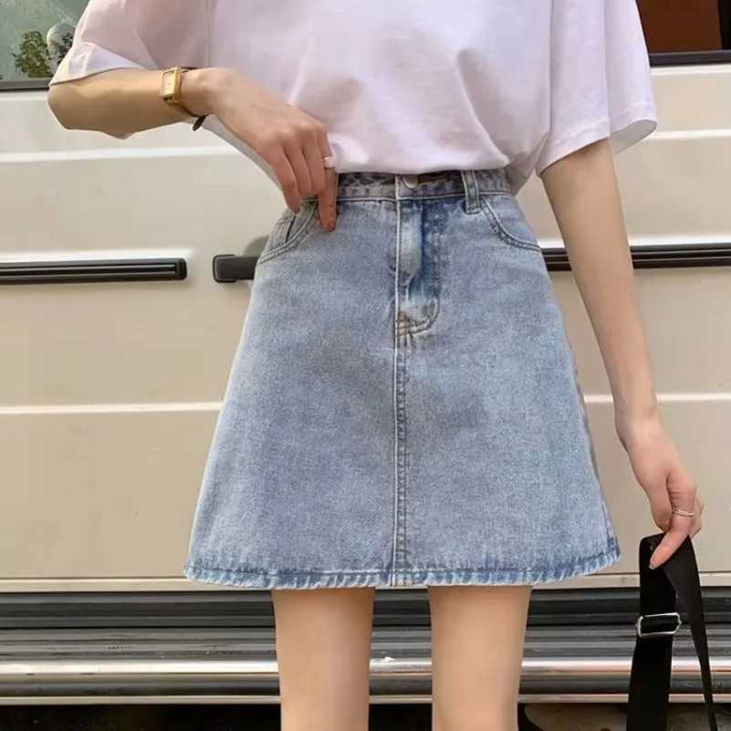 Summer Denim Short Skirt for Women High Wiast Sexy Tight Bag Hip Skirts Lady Slim Fit Y2K Female Short Jeans Skirts DURIKIES M260316