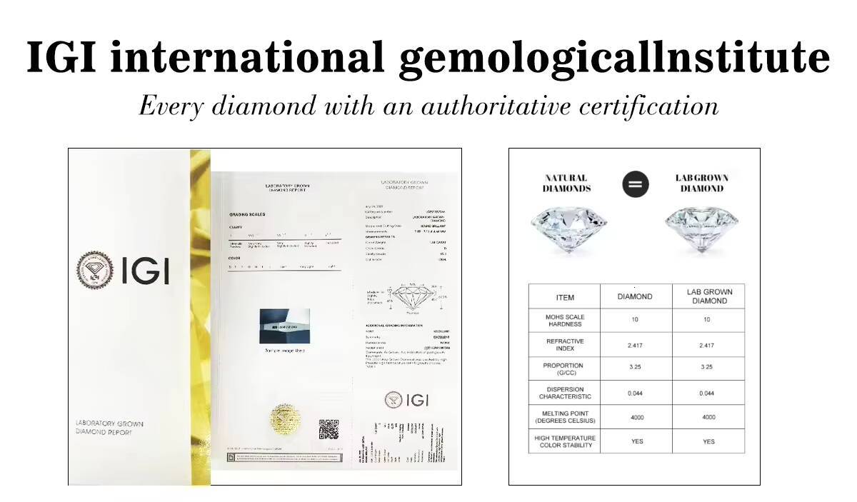 High Quality Classic 14k Solid Gold IGI Certified 2cts Elongated Cushion Lab Grown Diamond Wedding Ring