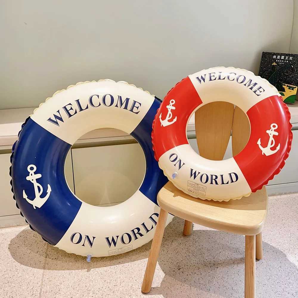 Adult Swim Ring Tube Inflatable Swimming Ring For Summer Beach Swim Circle Swim Pool Float Water Play Swim Tube M260316