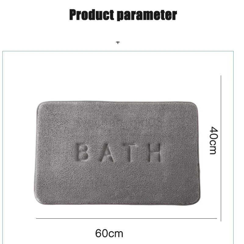 Anti Slip Mat Faux Cashmere Memory Foam Carpet Coral Fleece Super Absorbent Floor Mat Kitchen Living Room Bathroom H260316