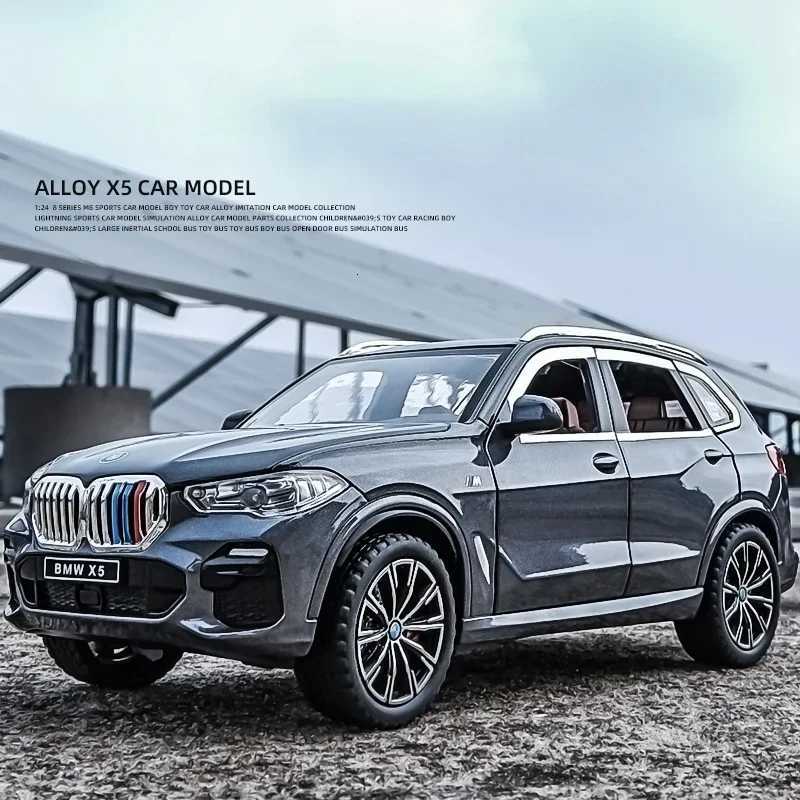 124 BMW X5 SUV Alloy Car Diecasts Toy Vehicles Car Model Sound and light Pull back Car Toys For Kids Gifts Y260316
