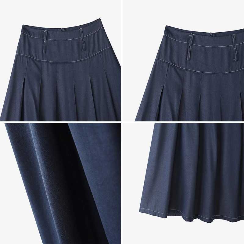 ZANZEA Fashion Long Skirts Women High Waist Pleated Midi Bottoms Casual Solid Loose Party Elegant Office Lady Jupes Faldas Saia M260316