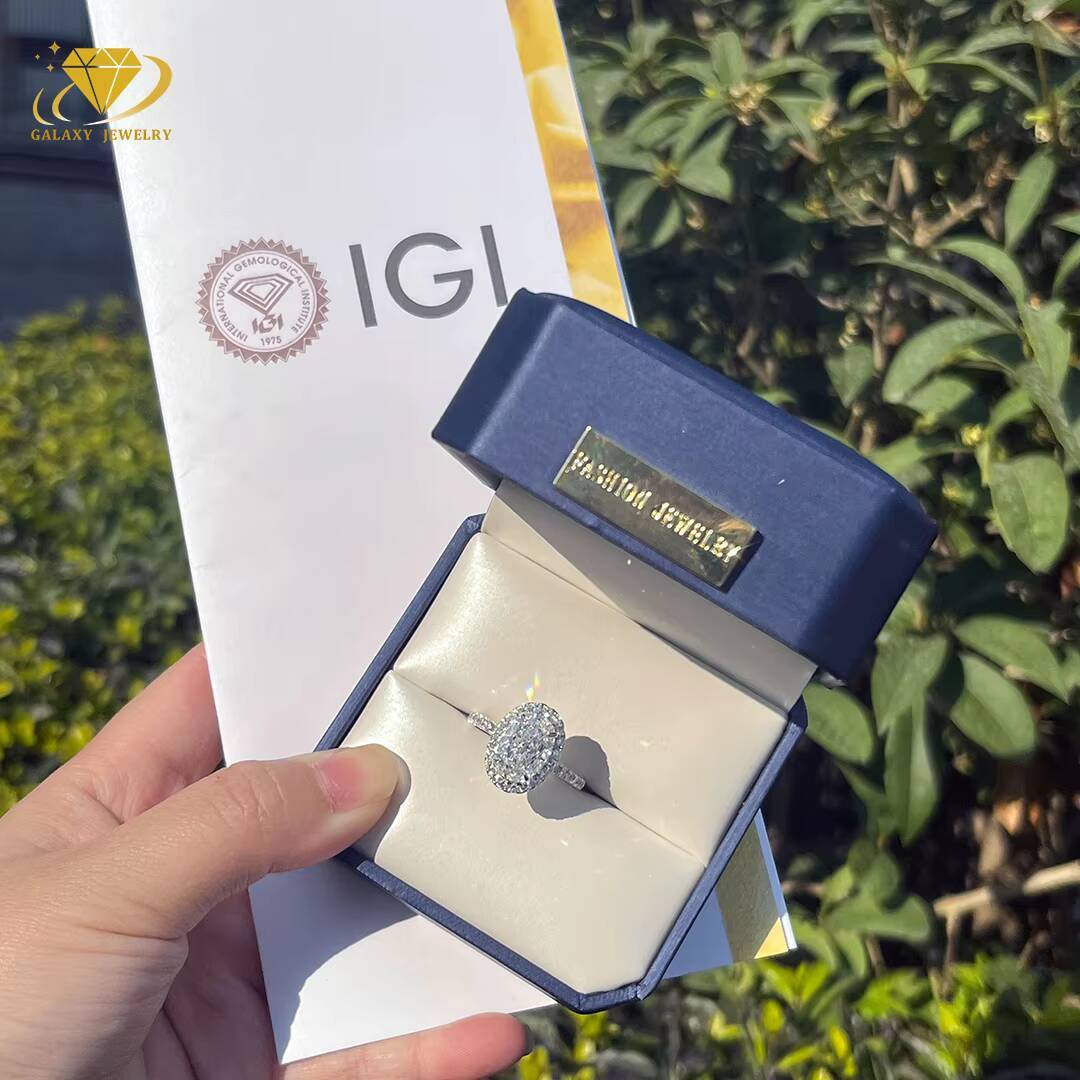 Customizable Solitaire Ring Oval Cut 2CT 3CT 5 CT 14K18K IGI Certified CVD HPHT Lab Grown Diamond Ring for Engagement Wedding