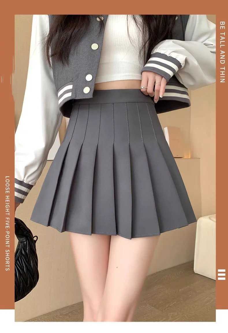 Preppy Style Women Pleated Skirts Summer High Waist Zipper s Dancing JK Mini Skirts Black Fashion Student A Line Faldas 2025 M260316