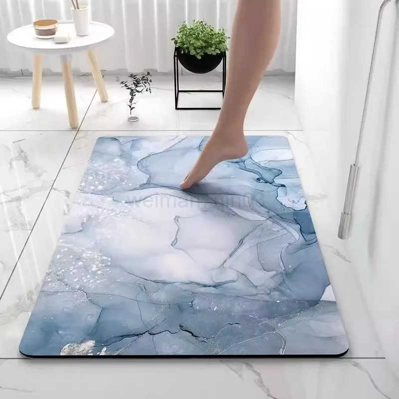 Soft diatom mud bathroom absorbent floor mat non-slip quick-drying foot mat toilet door mat toilet carpet H260316