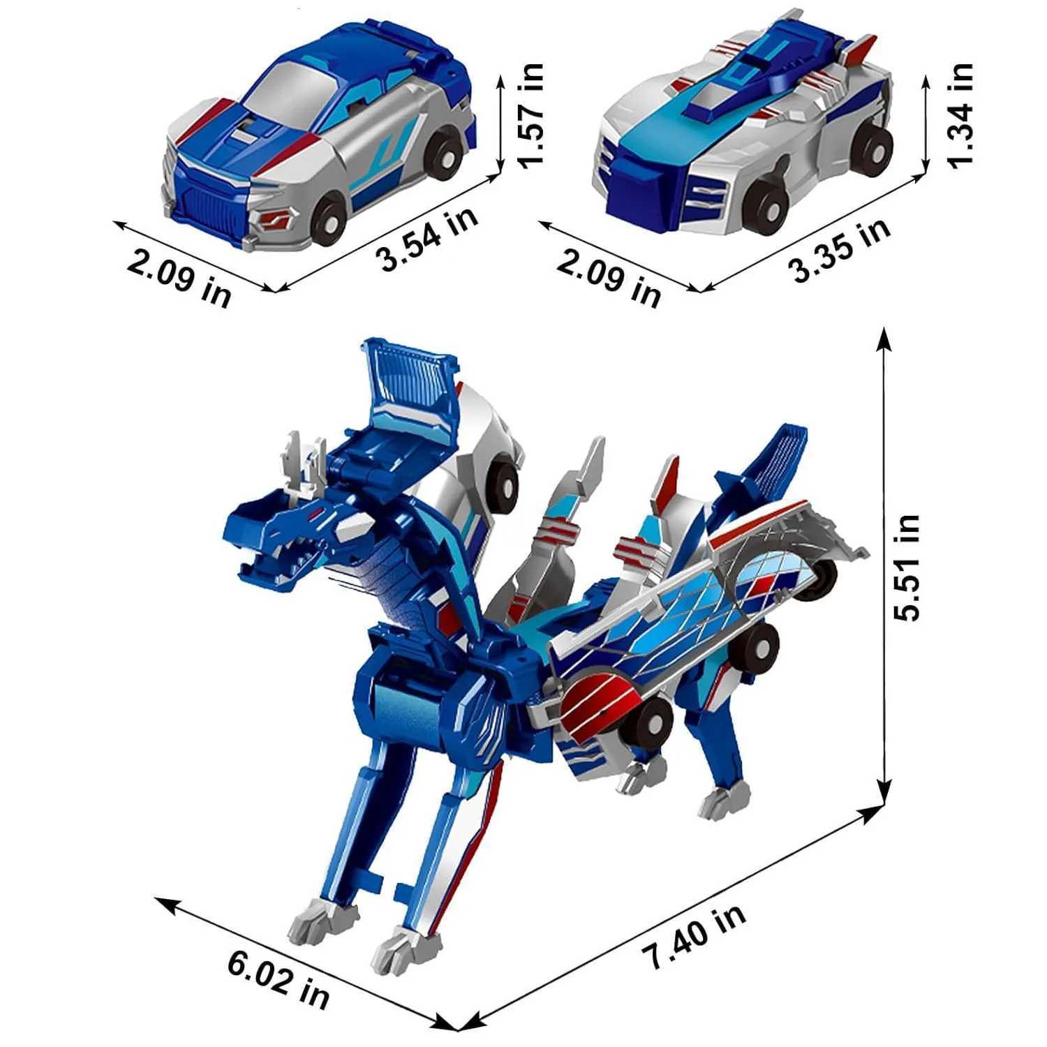 Ultimate Unicorn 2-in-1 Magnetic Car Toy Transforming Robot for Kids Inertial Sliding Racing Car Impact Deformation DIY Toy Y260316