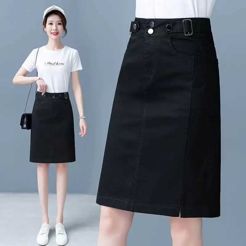 Short for Women New Spring Summer Skirts for Women High Waist Slimming Hip Fashion Versatile A-line One-step M260316