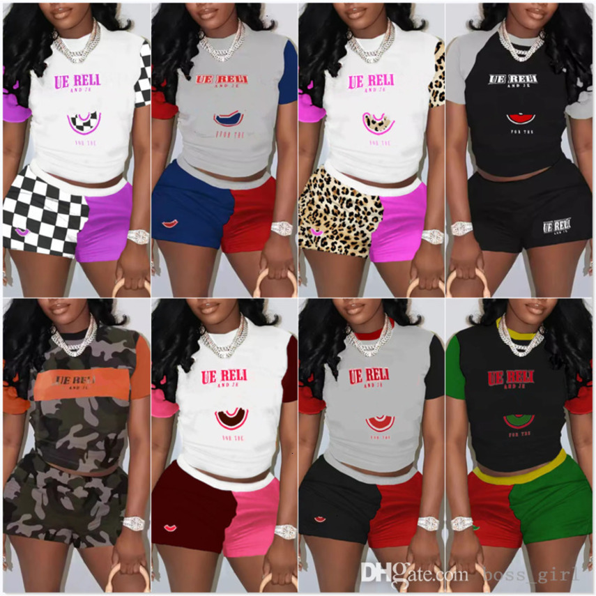 Designer Women Tracksuits Two Pieces Set 2026 New Fashion Print Short Sleeved T-shirt And Shorts 2 PCS Jogger Suit XS-3XL 14 Colors