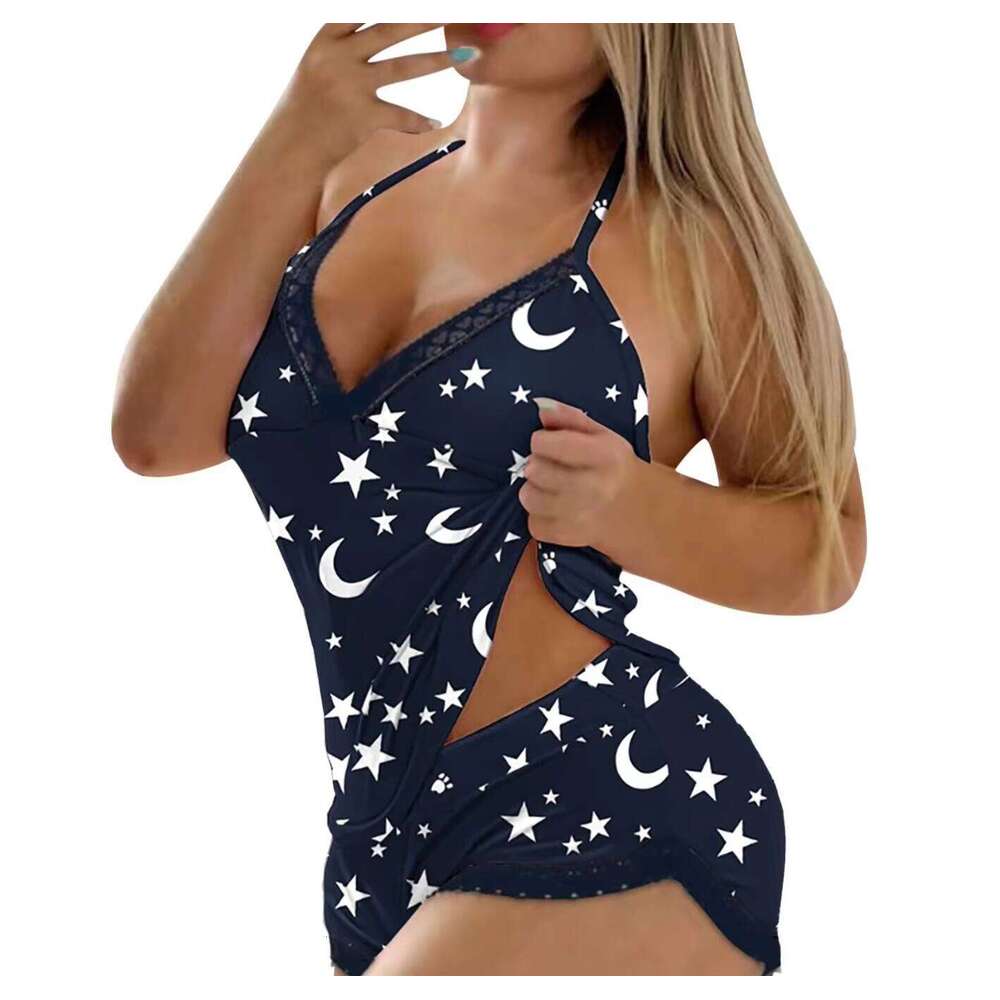 Ladies Sexy Pink Sleepwear Women Lace Sexiest Nightie Gown Babydoll Dress Woman Lingerie Set Erotic Clothing