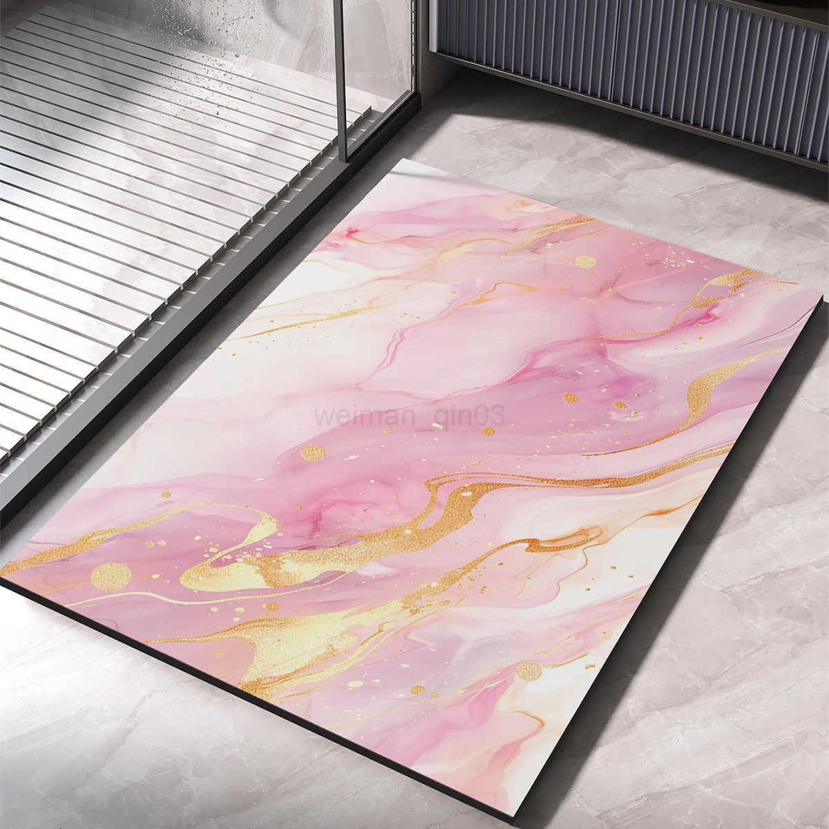 Diatomaceous Earth Bath Mat Absorbent Bathroom Rug Non Slip Foot Mats Quick Dry Shower Floor Pad Toilet Carpet Washable H260316