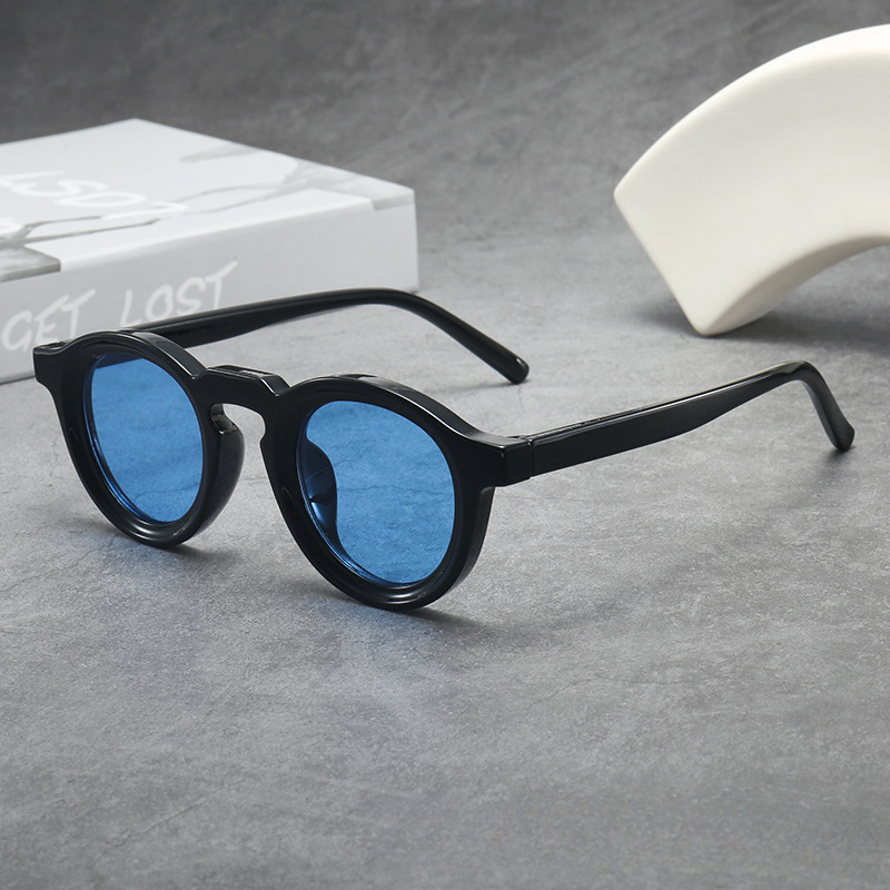 2026 Round Small Frame Unisex Cross-Border Fashion Trend UV Protection Designer Sunglasses Sunglasses Windproof Protective Glasses