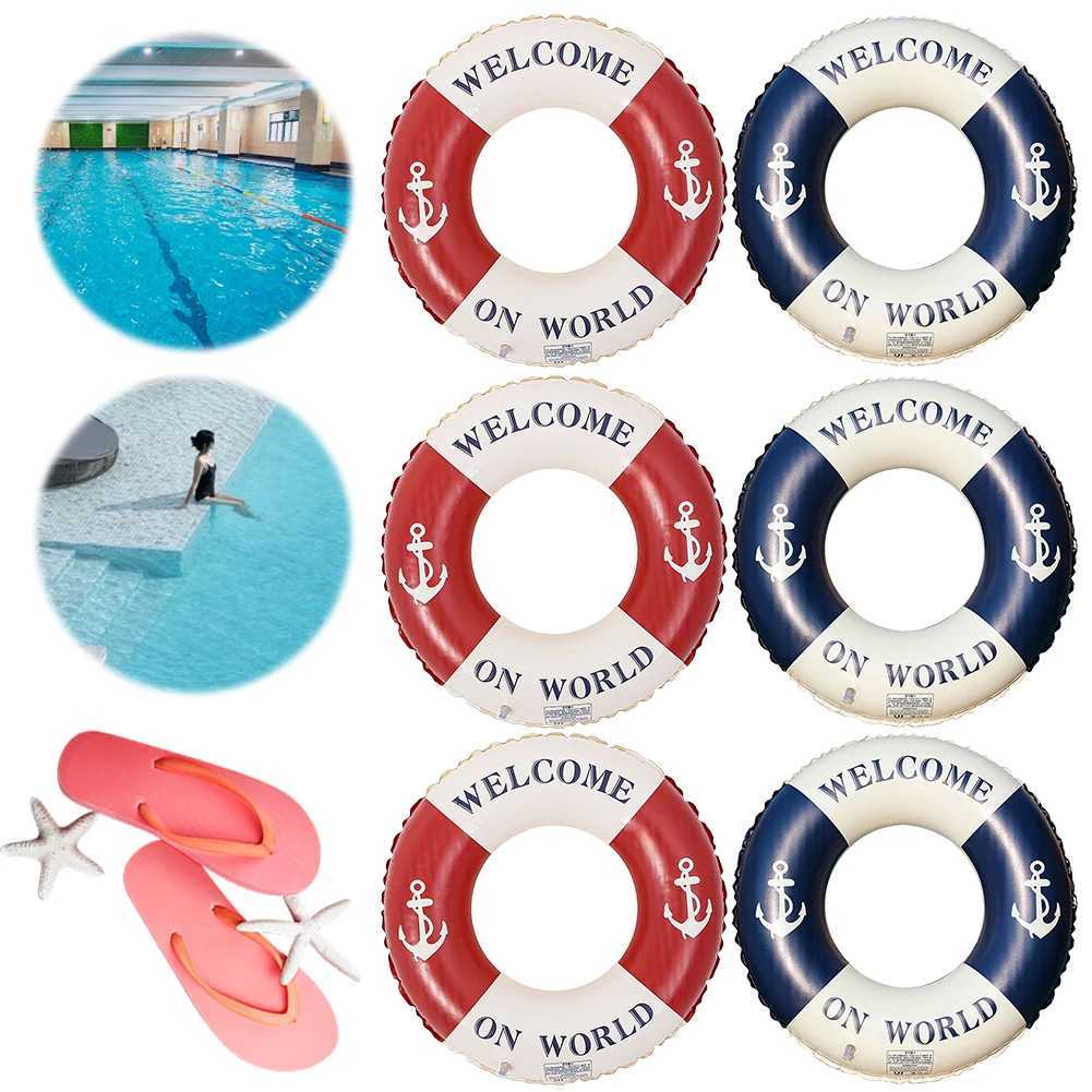 Creative Anchor Swimming Ring Swim Ring Swim Tubes Rings Beach Swimming Party for Kids Youth Adults M260316