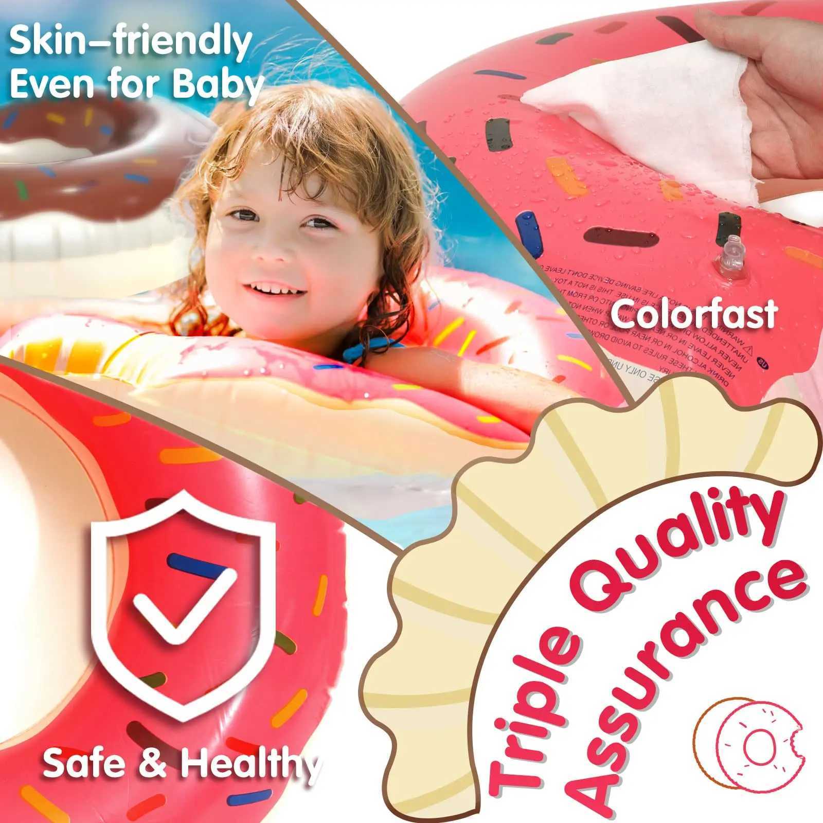 Inflatable Swim Rings Summer Swimming Pool Float Ring Beach Floatie Swim Party Toys for Fun Water Activities 1pc M260316