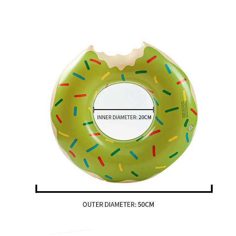 Inflatable Donut Swimming Ring Giant Pool Float Toy Swimming Pool Float Bathing Pool Toy Party Decoration Bar Coasters M260316