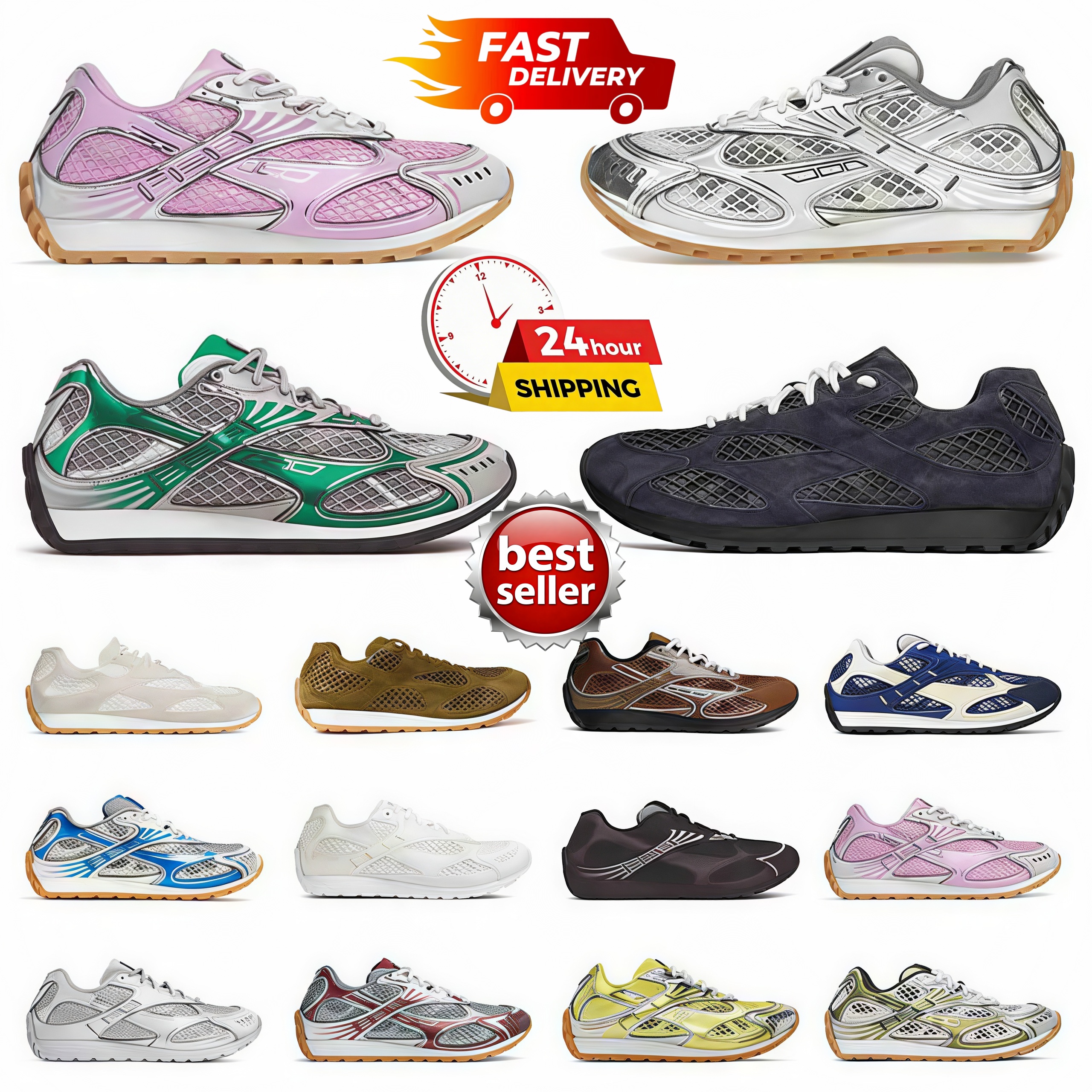 Orbit Sneaker Designer Shoes Women Shoes Sneakers Stylish Unique Fishnet Upper Men Vintage Versatile Lightweight Technical Mesh Runner Rubber Men Women Sneaker OR