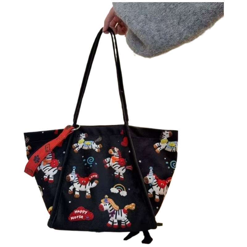 Luxury Shoulder Bags Totes Augtarlion New Winter Fashion All Match Good Luck Canvas Large Capacity Ingot Tote Bag For Women SENYY