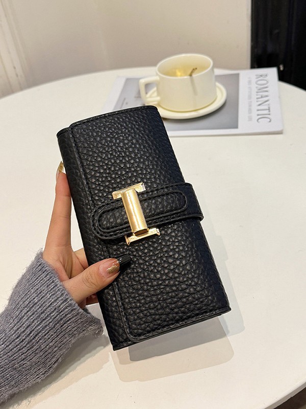 Ladies' long wallet, large-capacity multi-card wallet, vintage short wallet, multi-functional coin purse, luxurious short printed credit card hol