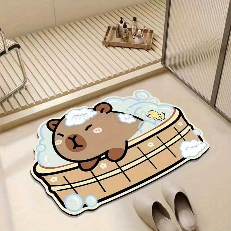 VIKAMA Cute Cartoon Bear Carpet Kitchen Rug Doormat Welcome Mat Bathroom Mat Rug For Bedroom Carpet For Live Room Home Dec H260316