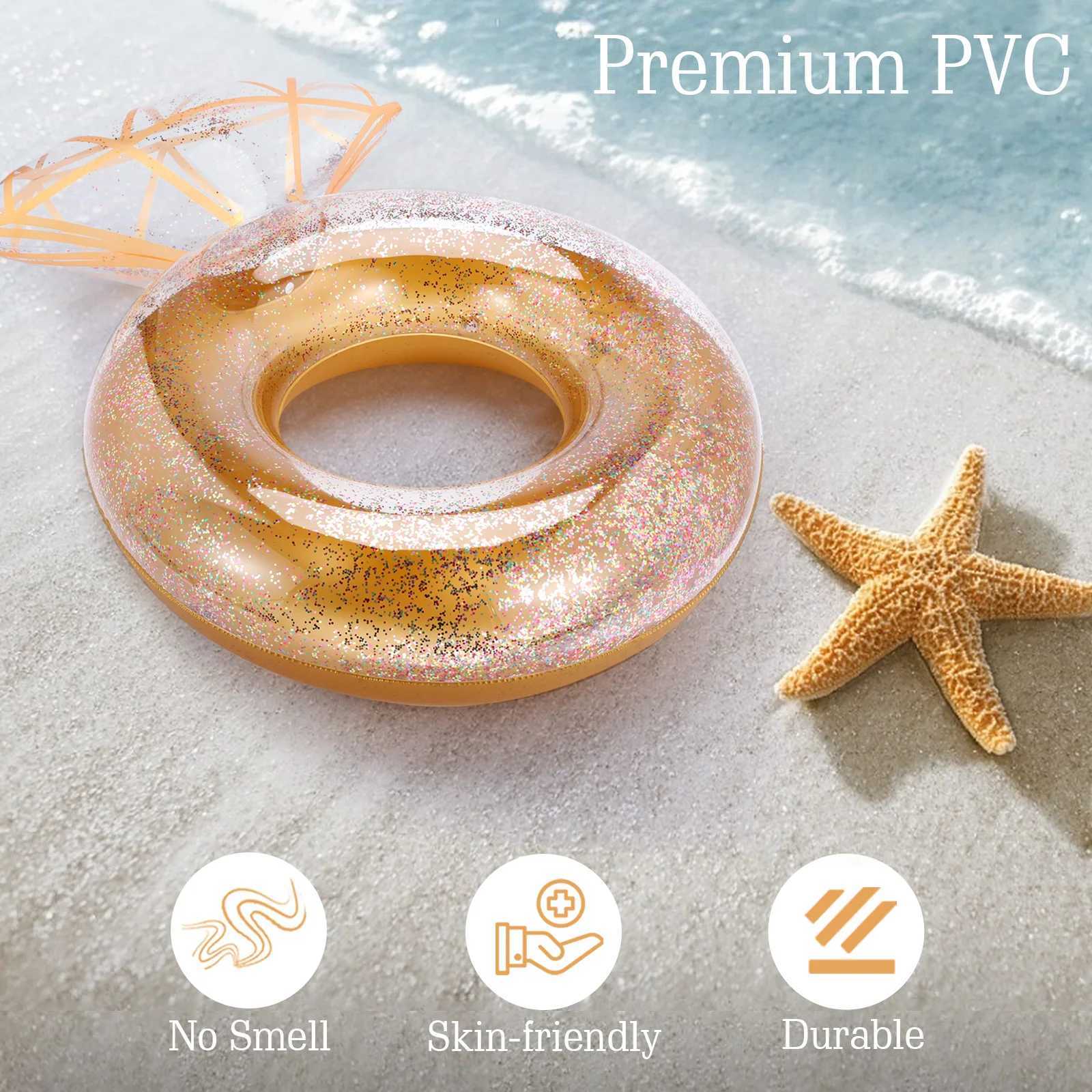 HeySplash Pool Floats Inflatable Diamond Ring Pool Float arge Engagement Ring Floatie for Bachelorette Party Swim Tube Toy Raft M260316