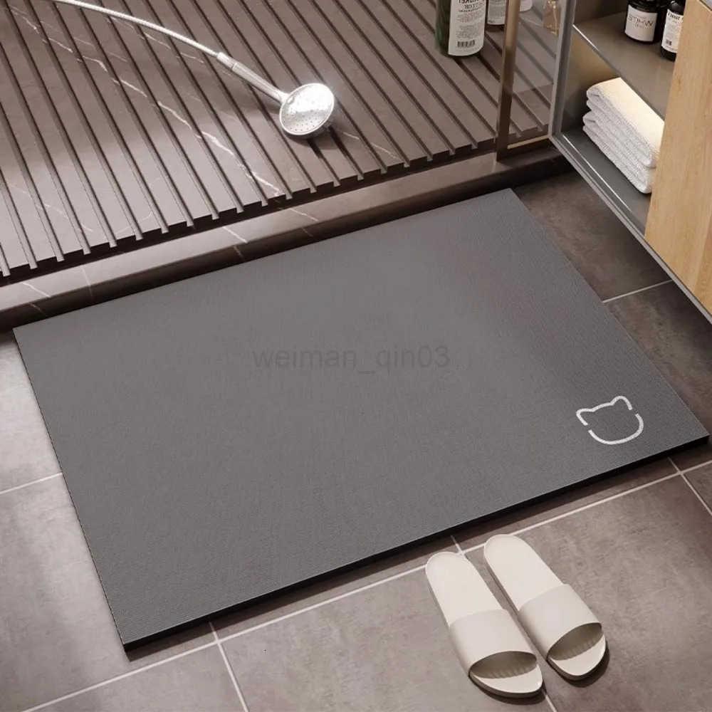 VIKAMA Bathroom Anti Slip Quick Dry Rug Cat Pattern Absorbent Wear Resistant Easy Clean Bath Mat Home Decor H260316