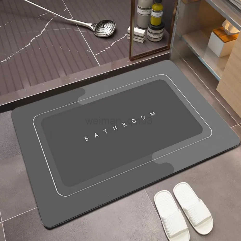 VIKAMA Bathroom Anti Slip Quick Dry Rug Cat Pattern Absorbent Wear Resistant Easy Clean Bath Mat Home Decor H260316