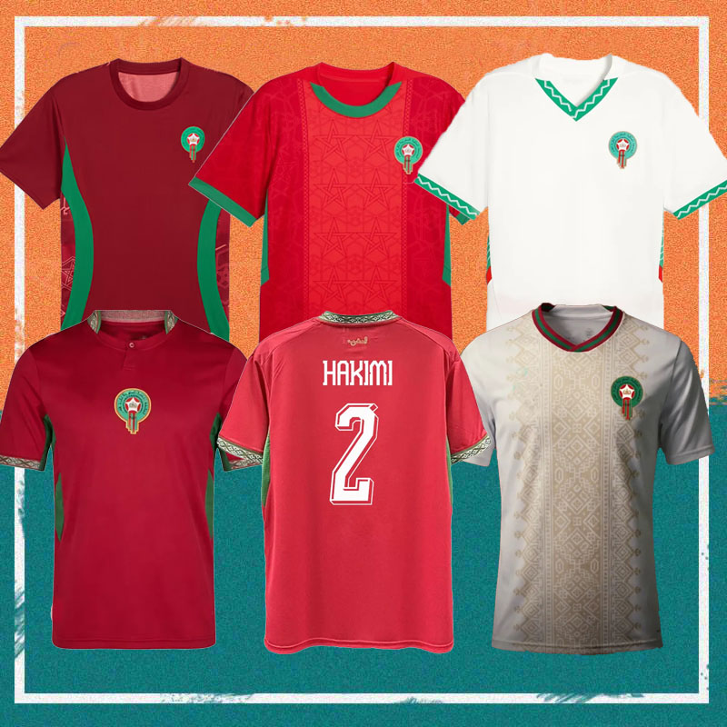2026 Morocco soccer jerseys 25/26/27 home Maillot de foot ZIYECH BELHANDA Camiseta de futbol BENATIA HAKIMI national teams football shirt