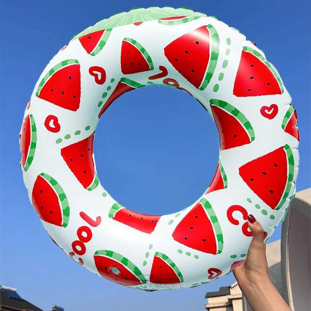 2Pcs Watermelon Pattern Inflatable Swim Ring Pool Floating Rings Leakproof Swimming Rings Floaties Swim Float Tube Pool Accessor M260316