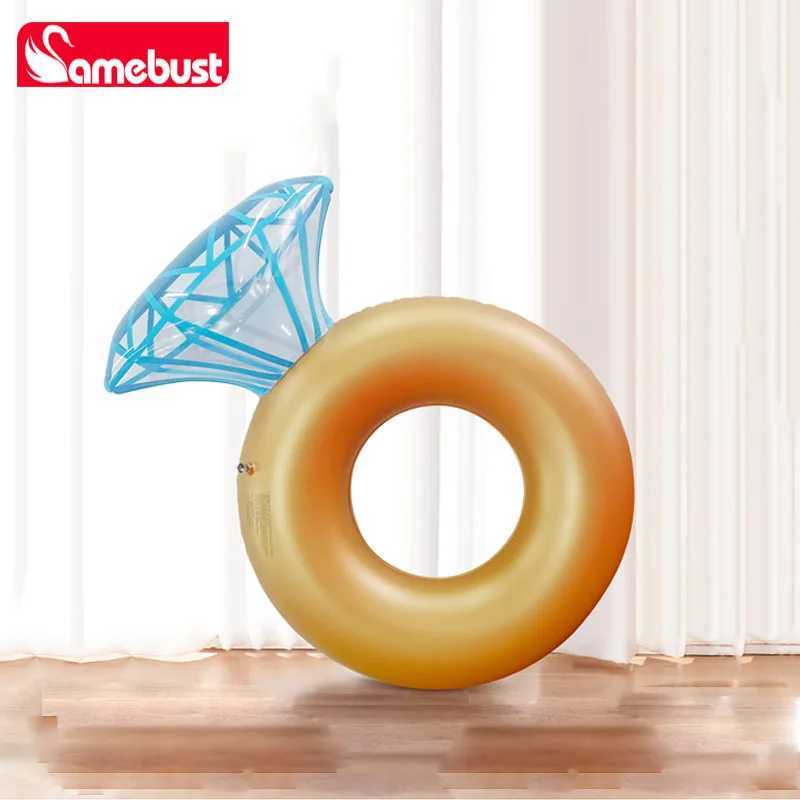 Camebust Inflatable Floating Swimming Pool float Diamond Swim ring Pool Mat Floats Tube Water Lounge for Valentine Gifts or Deco M260316