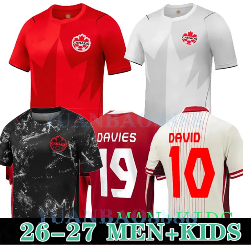 Canada soccer jersey 2026 Canada Home 26 27 football shirt men kids DAVIES DAVID EUSTAQUIO jerseys kit sets third black XXXL 4XL